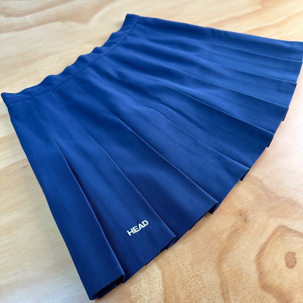 HEAD SPORTSWEAR 70s vintage navy blue tennis skirt • waist: 30-31”